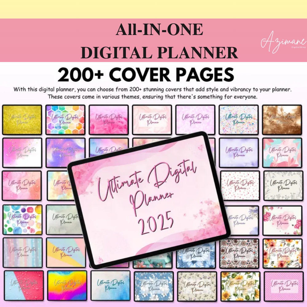 All-in-One Digital Planner 2025 /26 /27, Hyperlink Digital Planner, Goodnotes Planner, Apple Google Calendar