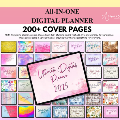 All-in-One Digital Planner 2025 /26 /27, Hyperlink Digital Planner,  Goodnotes Planner, Apple Google Calendar